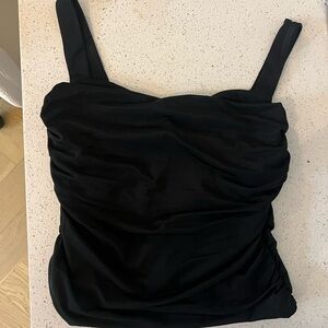 Meshki Black Ruched Camisole Top